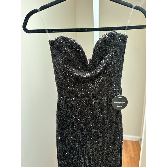 NEW NWT Nookie Revolve Lumiere Sequin Gown Black size Small - Picture 6 of 9